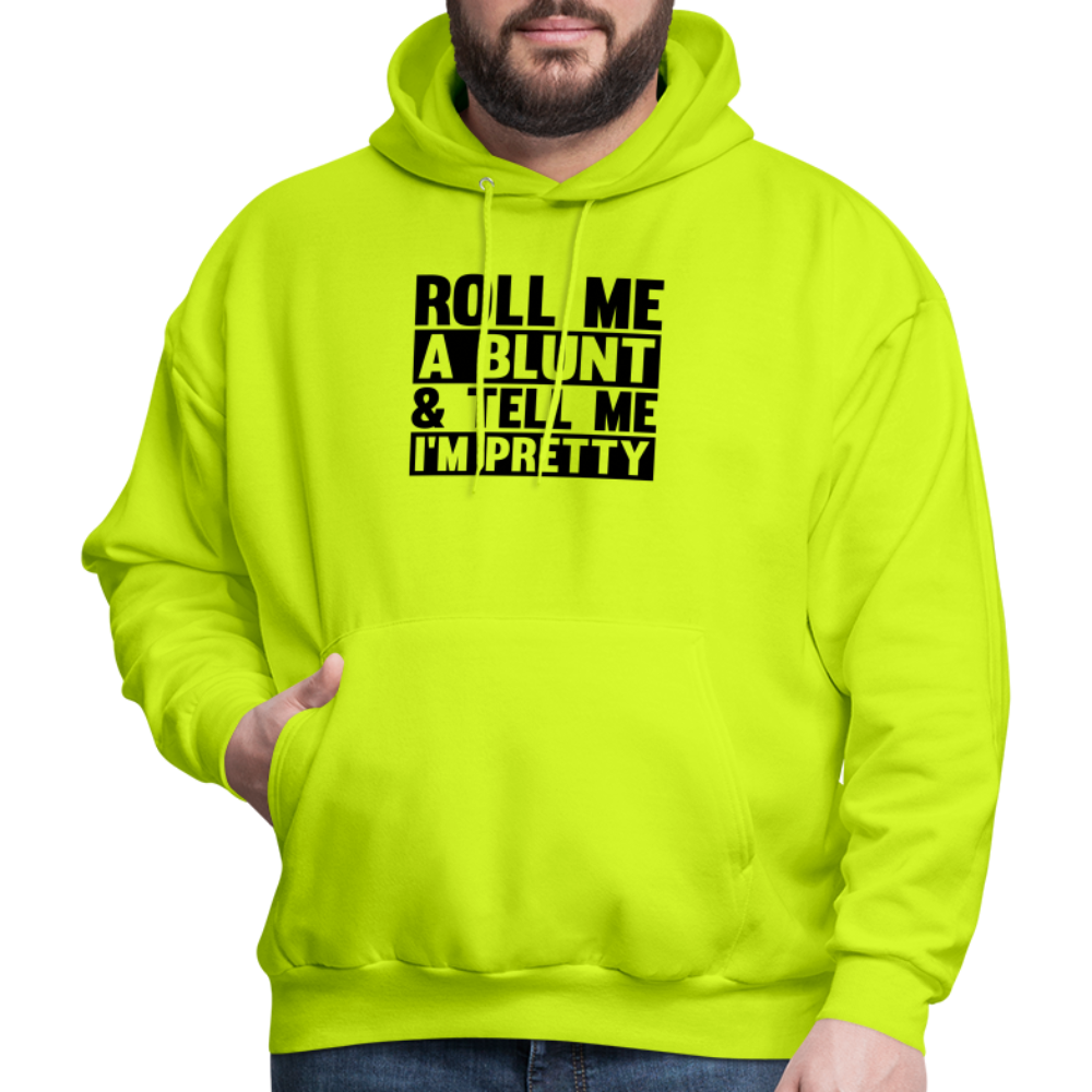 SIE CAPS "ROLL ME A BLUNT" Men's Hoodie - safety green