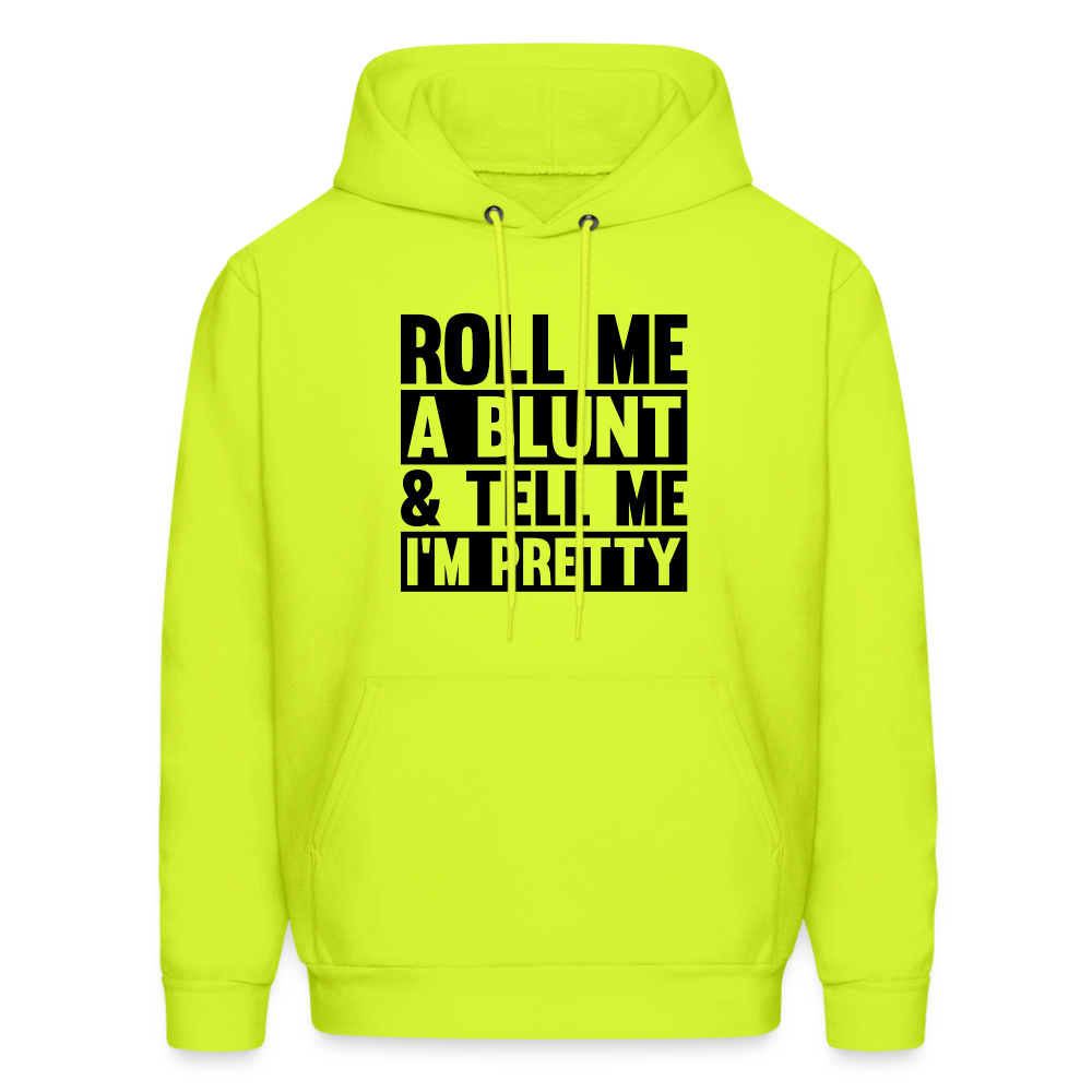 SIE CAPS "ROLL ME A BLUNT" Men's Hoodie - safety green