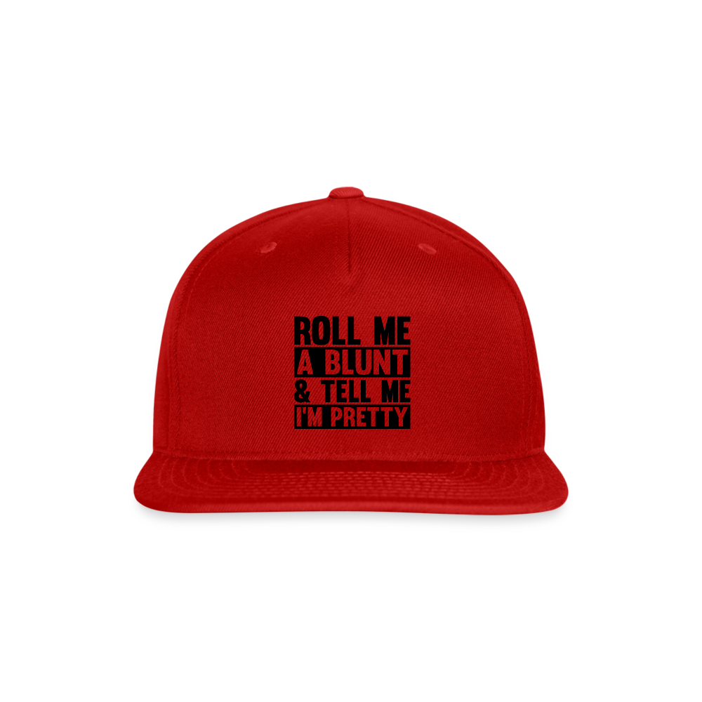 SIE CAPS "ROLL ME A BLUNT" Original Snapback Baseball Cap - red