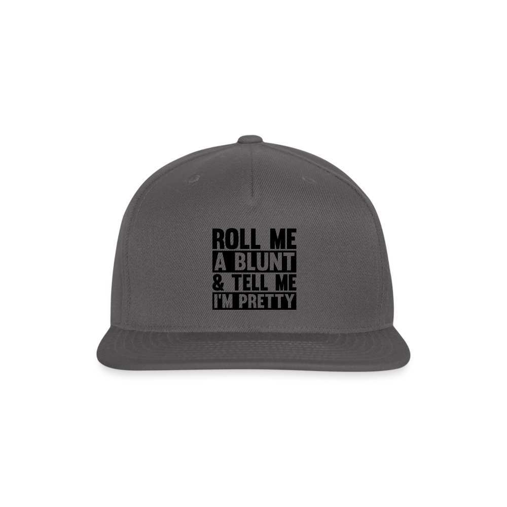 SIE CAPS "ROLL ME A BLUNT" Original Snapback Baseball Cap - dark grey