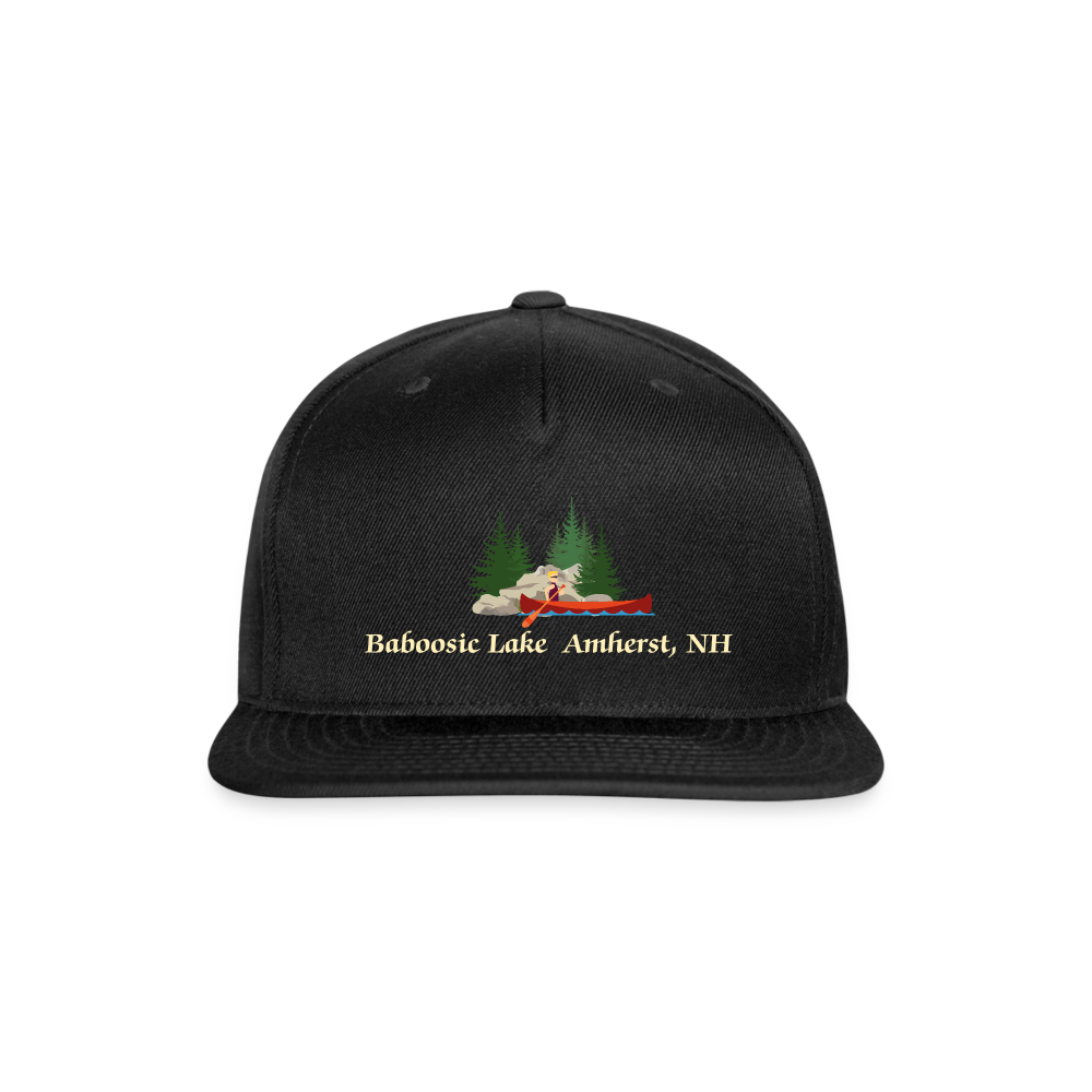 SIE CAPS "BABOOSICLAKE AMHERST NH" Authentic Snapback Baseball Cap - black