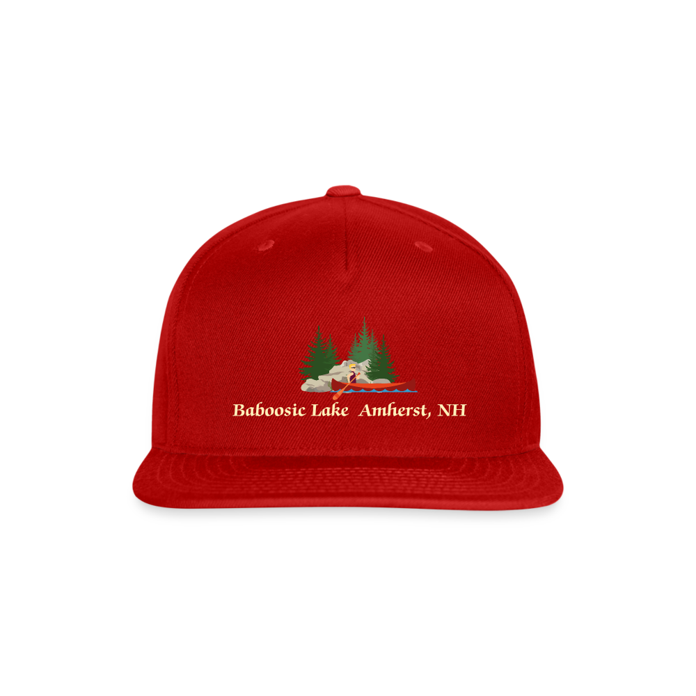 SIE CAPS "BABOOSICLAKE AMHERST NH" Authentic Snapback Baseball Cap - red