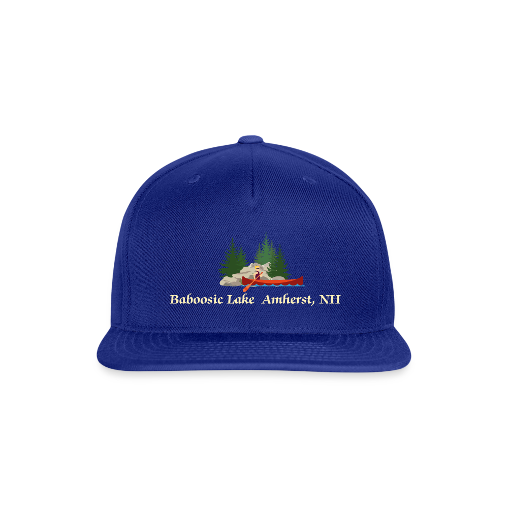 SIE CAPS "BABOOSICLAKE AMHERST NH" Authentic Snapback Baseball Cap - royal blue