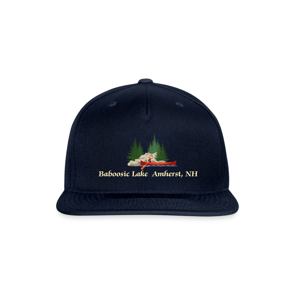 SIE CAPS "BABOOSICLAKE AMHERST NH" Authentic Snapback Baseball Cap - navy