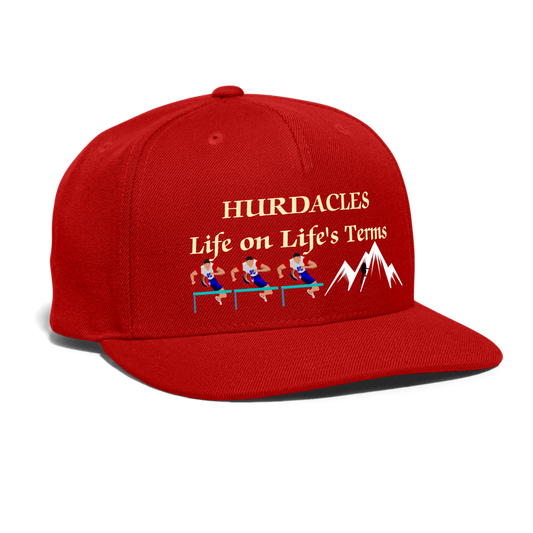 SIE CAPS "HURDACLES" Authentic Snapback Baseball Cap - red