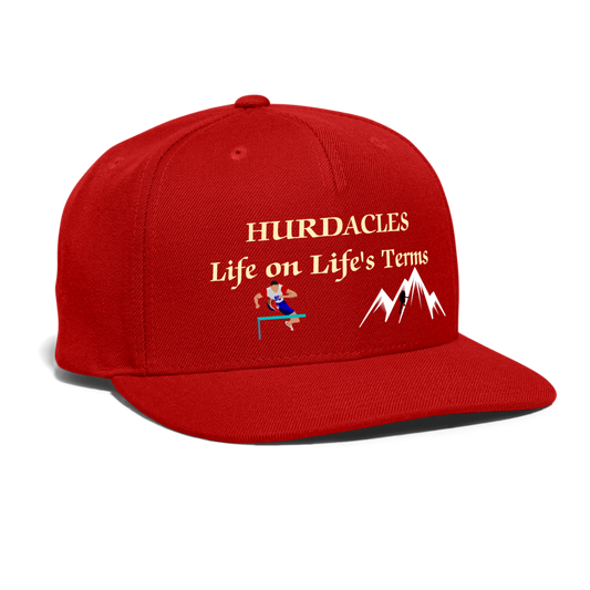 SIE CAPS "HURDACLES" Authentic Snapback Baseball Cap - red