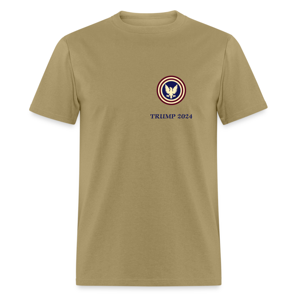 SIE CAPS "TRUMP 2024" Fruit of the Loom Tee Shirt - khaki