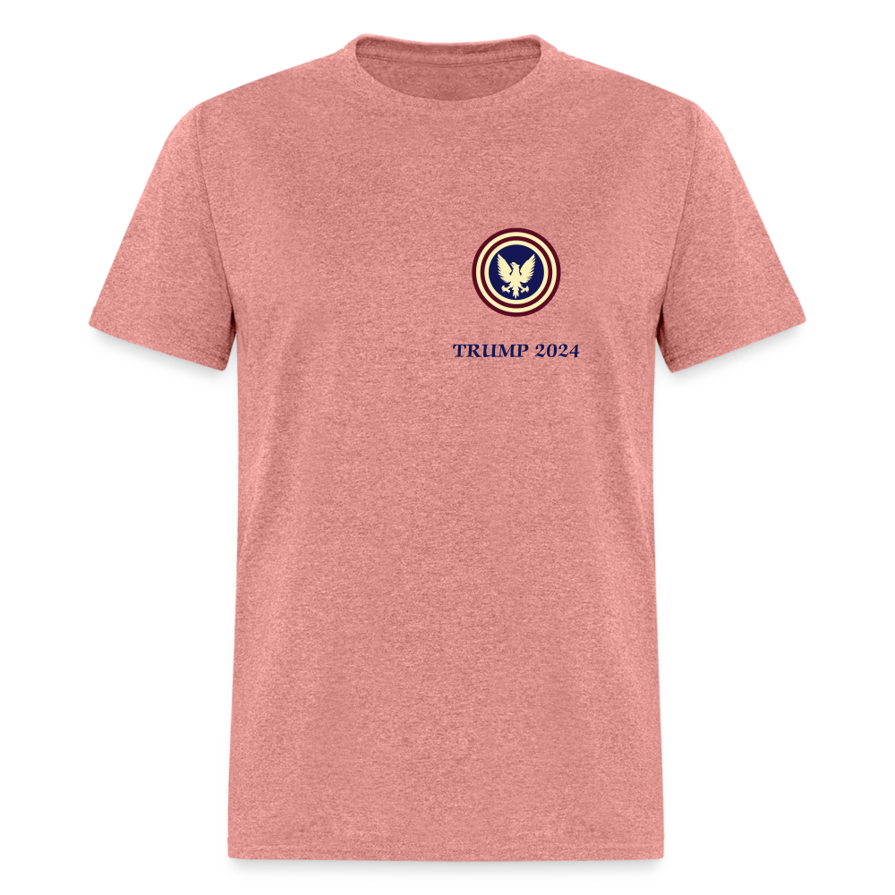 SIE CAPS "TRUMP 2024" Fruit of the Loom Tee Shirt - heather mauve