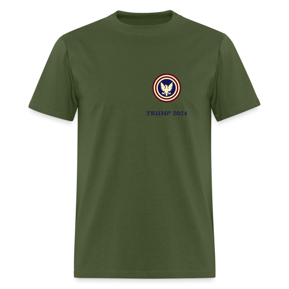 SIE CAPS "TRUMP 2024" Fruit of the Loom Tee Shirt - military green