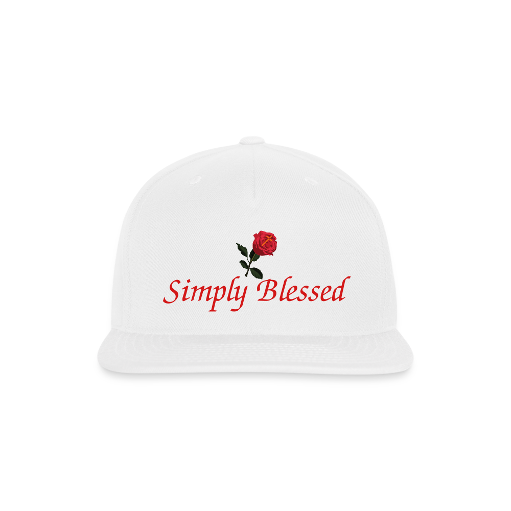 SIE CAPS "SIMPLY BLESSED" Original Snapback Baseball Cap - white