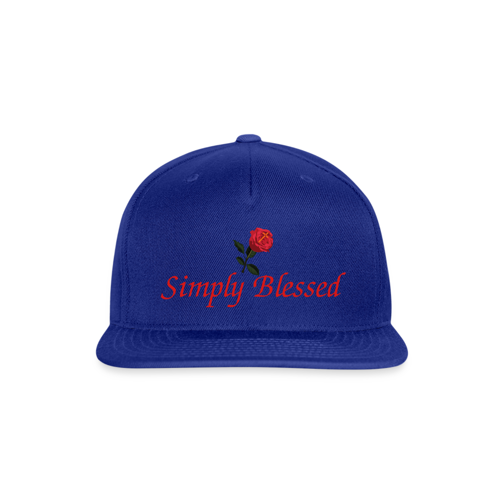 SIE CAPS "SIMPLY BLESSED" Original Snapback Baseball Cap - royal blue