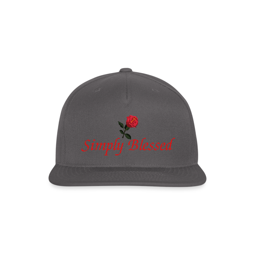 SIE CAPS "SIMPLY BLESSED" Original Snapback Baseball Cap - dark grey