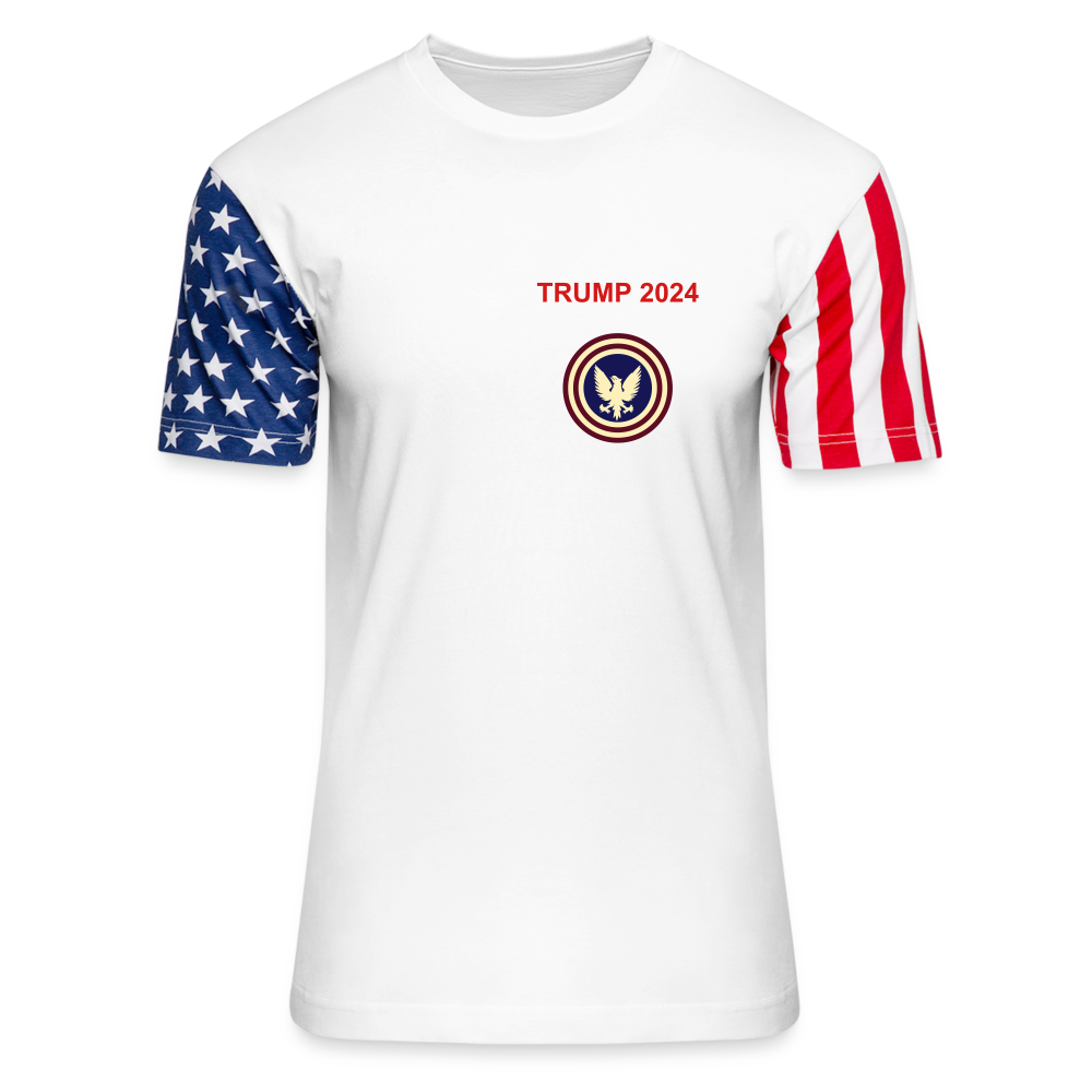 SIE CAPS "TRUMP 2024" Adult Stars & Stripes T-Shirt | LAT Code Five™ 3976 - white