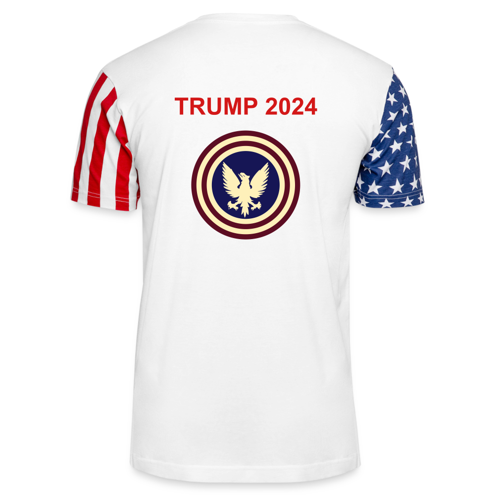 SIE CAPS "TRUMP 2024" Adult Stars & Stripes T-Shirt | LAT Code Five™ 3976 - white