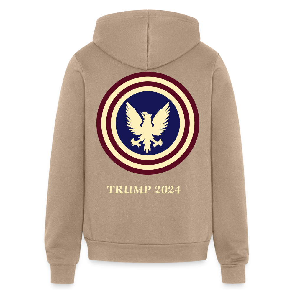 SIE  CAPS "TRUMP 2024" Bella + Canvas Unisex Full Zip Hoodie - tan