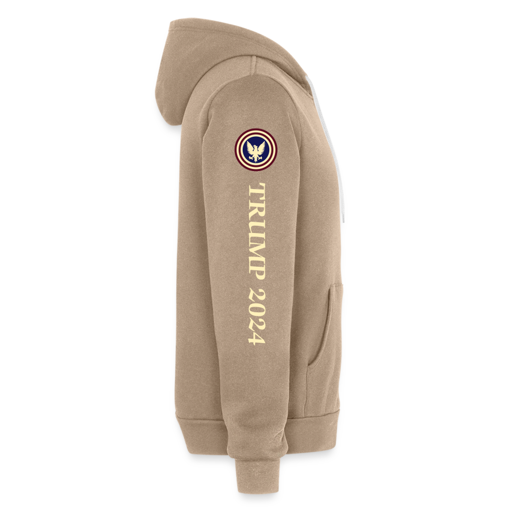 SIE  CAPS "TRUMP 2024" Bella + Canvas Unisex Full Zip Hoodie - tan