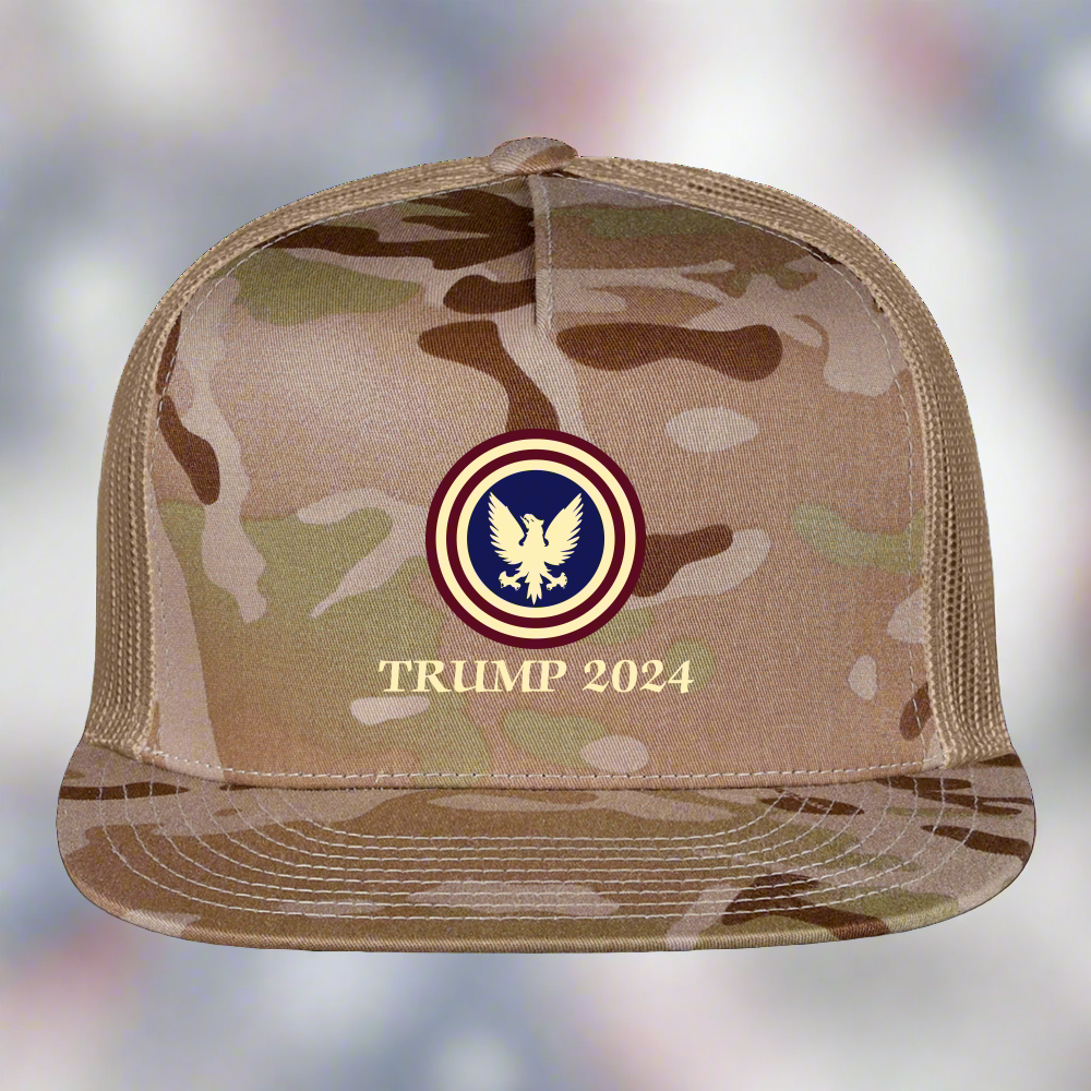 SIE CAPS "TRUMP 2024 Camo Trucker Cap - MultiCam\tan