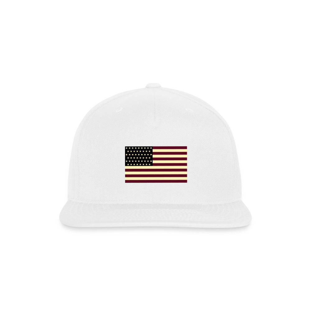 SIE CAPS "AMERICAN FLAG Authentic Snapback Baseball Cap - white