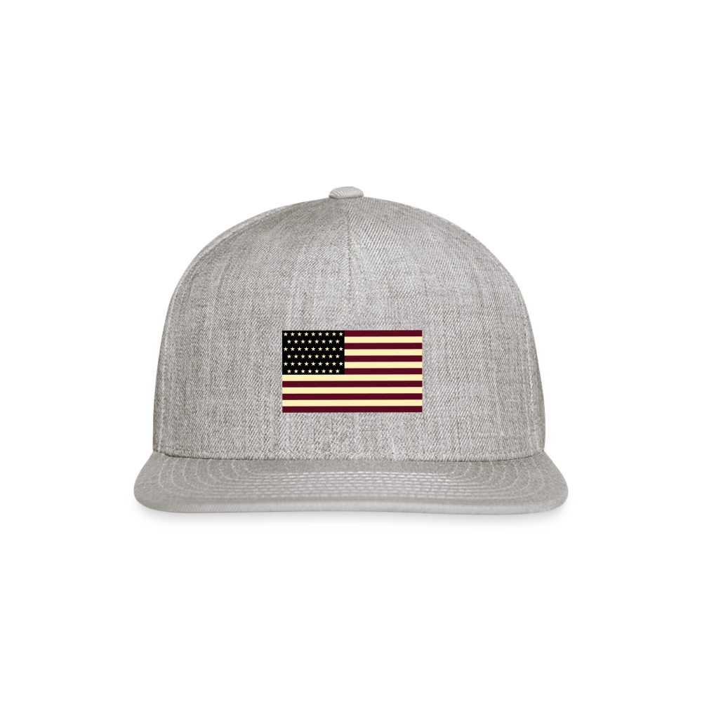 SIE CAPS "AMERICAN FLAG Authentic Snapback Baseball Cap - heather gray