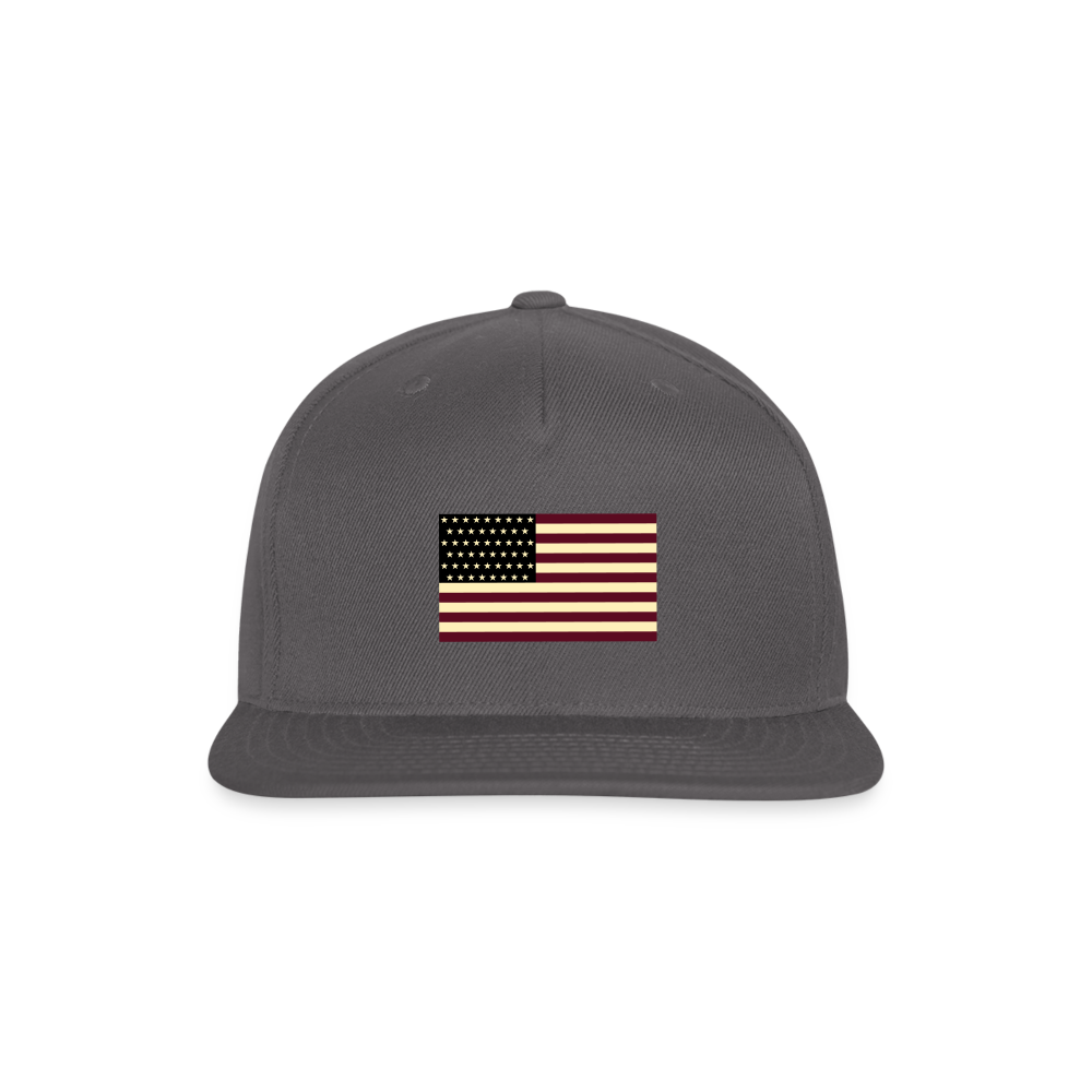 SIE CAPS "AMERICAN FLAG Authentic Snapback Baseball Cap - dark grey