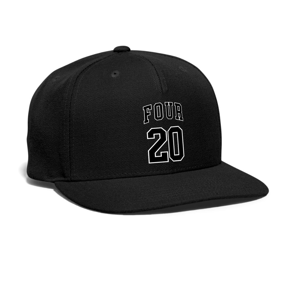 SIE CAPS "FOUR 20" Authentic Snapback Baseball Cap - black