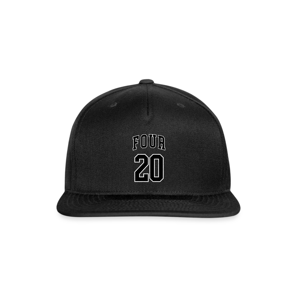 SIE CAPS "FOUR 20" Authentic Snapback Baseball Cap - black