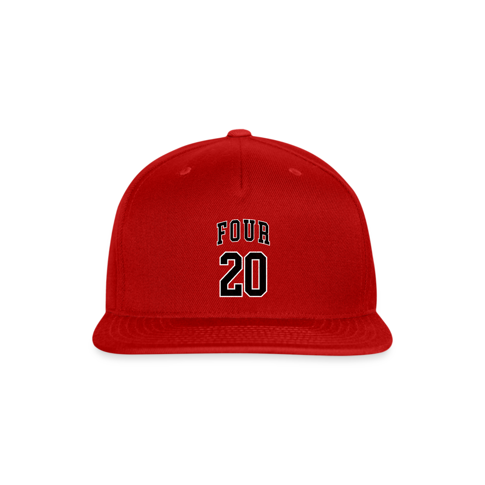 SIE CAPS "FOUR 20" Authentic Snapback Baseball Cap - red