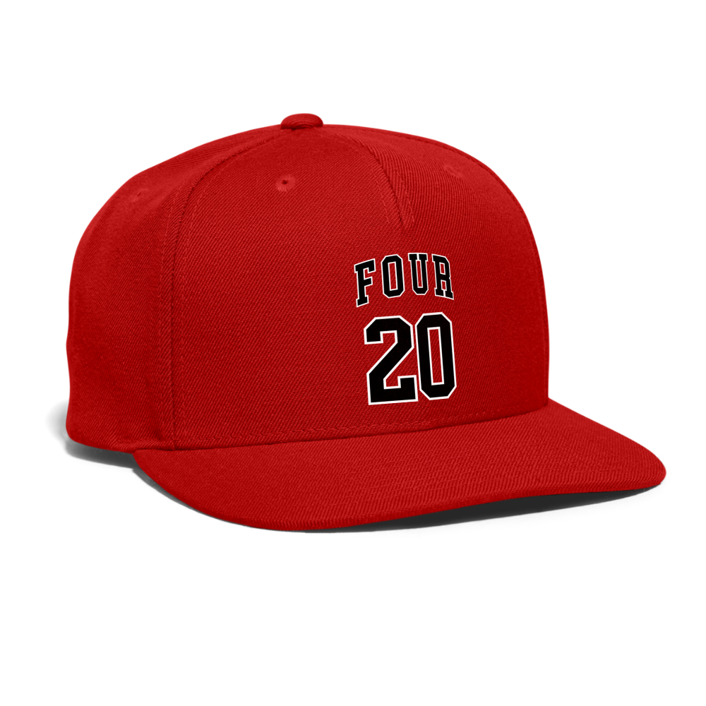 SIE CAPS "FOUR 20" Authentic Snapback Baseball Cap - red