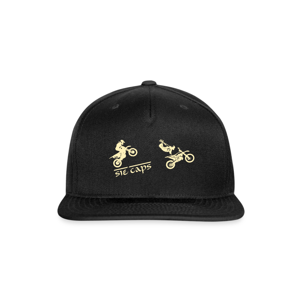 SIE CAPS "MOTO" Authentic Snapback Baseball Cap - black