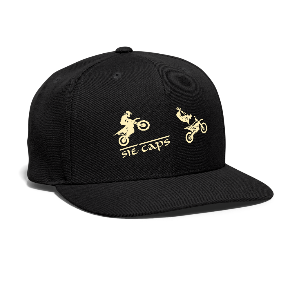 SIE CAPS "MOTO" Authentic Snapback Baseball Cap - black