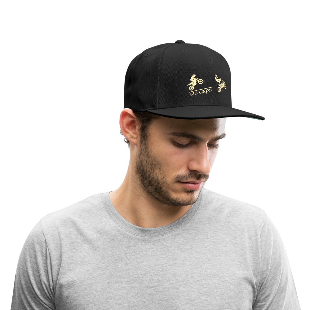 SIE CAPS "MOTO" Authentic Snapback Baseball Cap - black