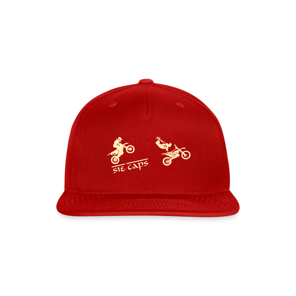 SIE CAPS "MOTO" Authentic Snapback Baseball Cap - red