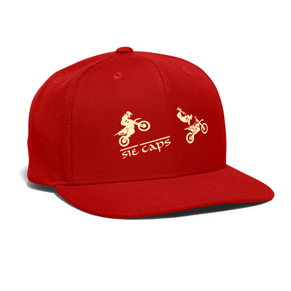 SIE CAPS "MOTO" Authentic Snapback Baseball Cap - red