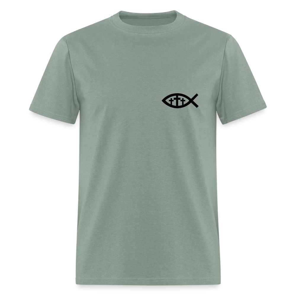 SIE CAPS "JESUS FISH" Unisex Classic T-Shirt - sage