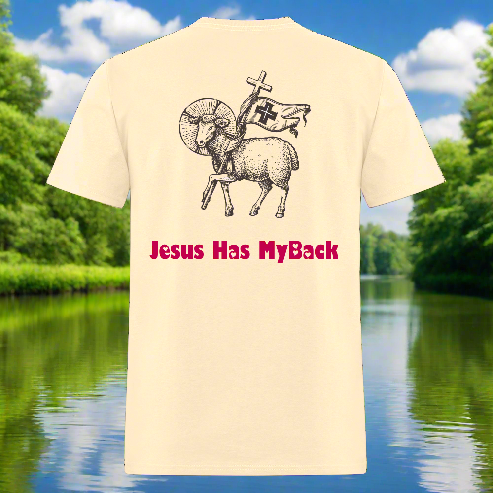 SIE CAPS "JESUS HAS MY BACK" Unisex Classic T-Shirt - natural