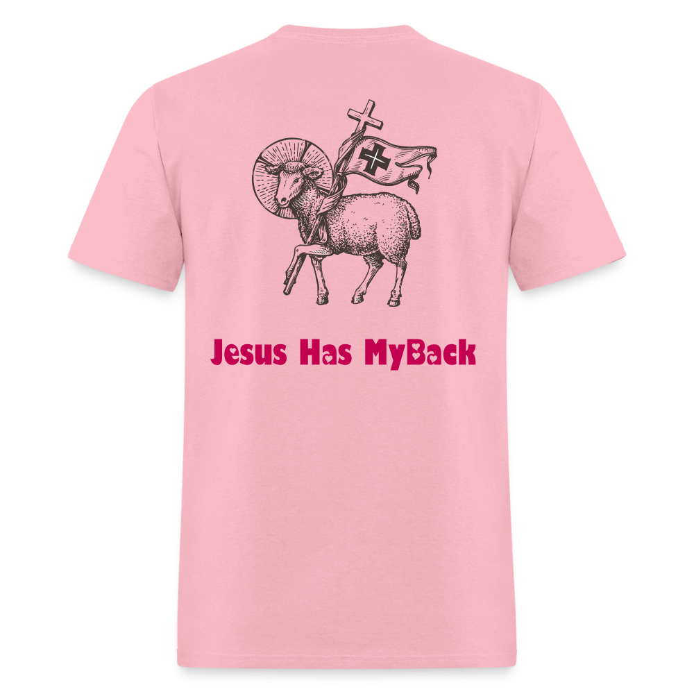 SIE CAPS "JESUS HAS MY BACK" Unisex Classic T-Shirt - pink