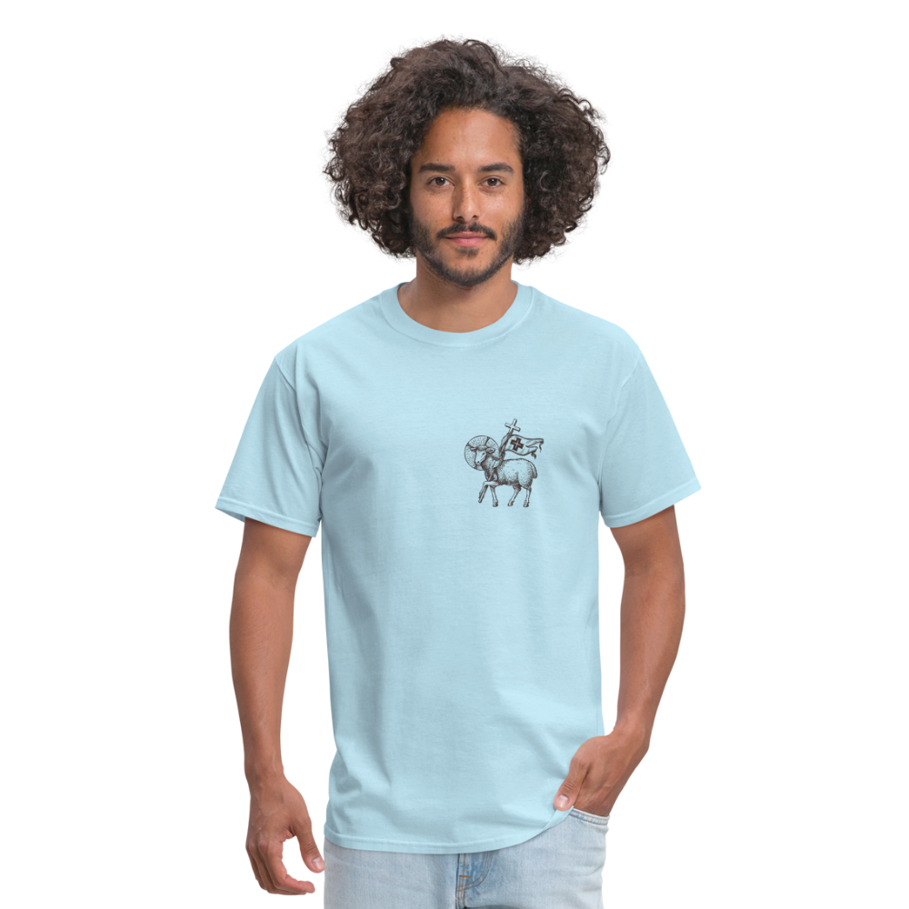 SIE CAPS "JESUS HAS MY BACK" Unisex Classic T-Shirt - powder blue