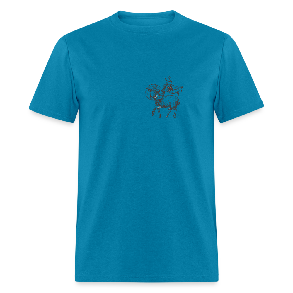 SIE CAPS "JESUS HAS MY BACK" Unisex Classic T-Shirt - turquoise