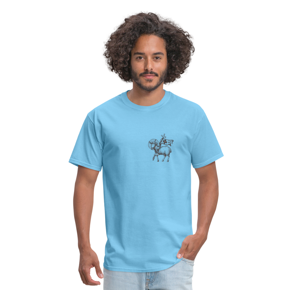 SIE CAPS "JESUS HAS MY BACK" Unisex Classic T-Shirt - aquatic blue