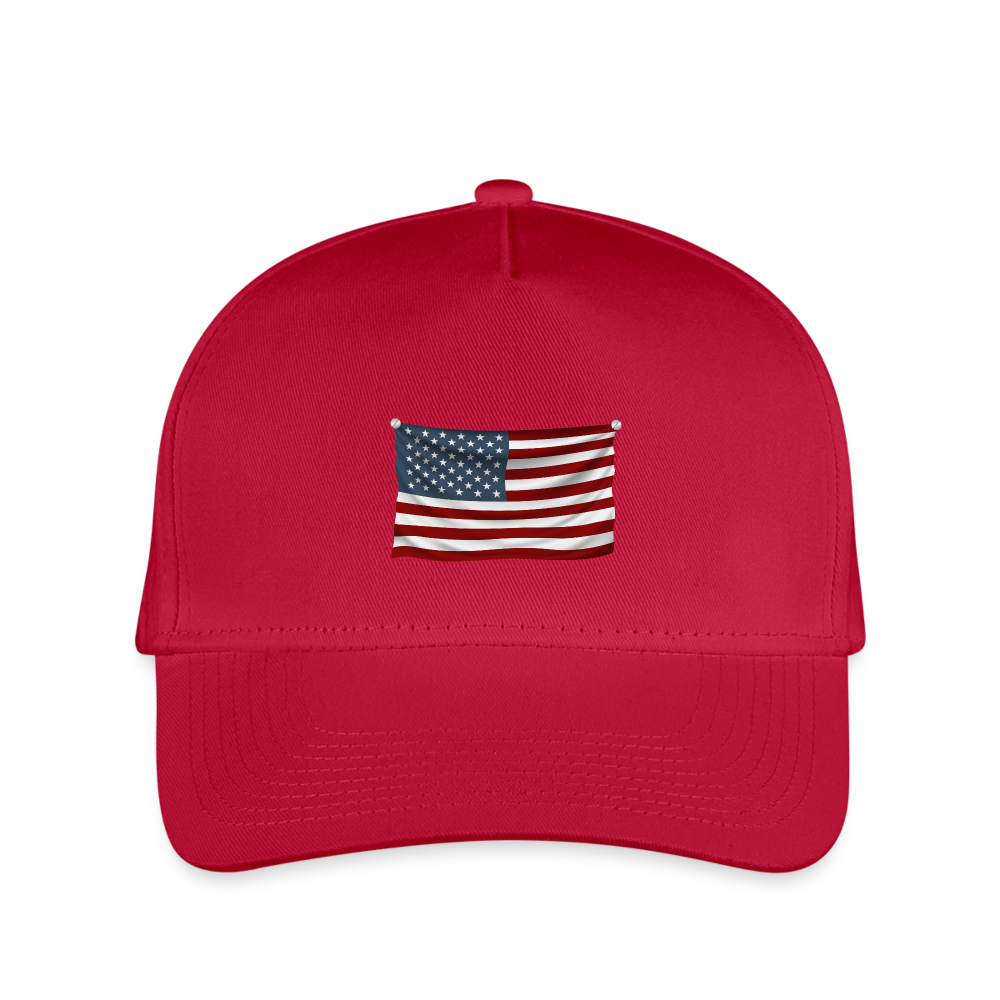 SIE CAPS "AMERICAN FLAG" Snapback Kid's Baseball Cap - red