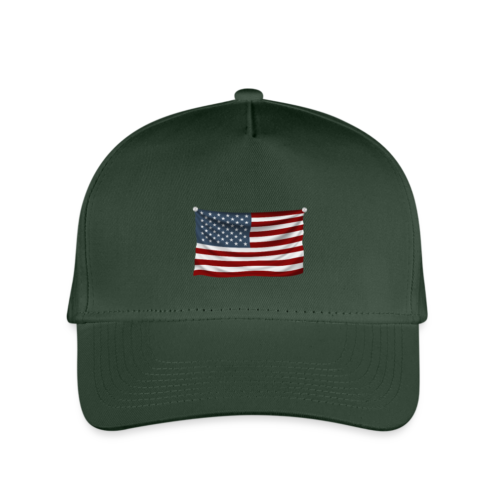 SIE CAPS "AMERICAN FLAG" Snapback Kid's Baseball Cap - forest green