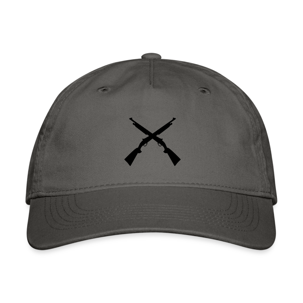 SIE CAPS "CROSSED RIFELS" Organic Baseball Cap - charcoal