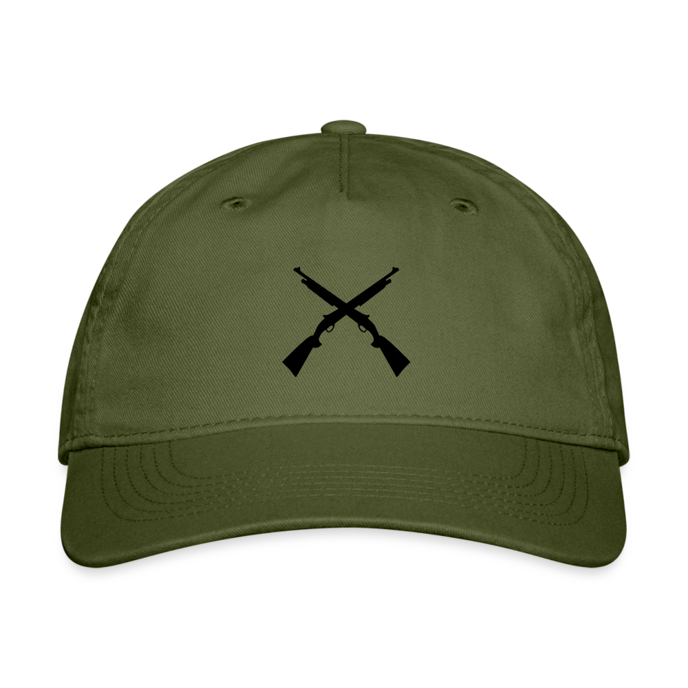 SIE CAPS "CROSSED RIFELS" Organic Baseball Cap - olive green