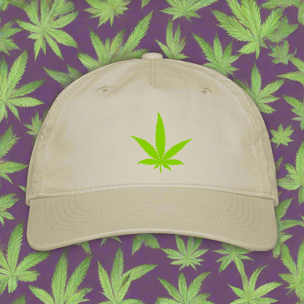 SIE CAPS "WEED" Organic Baseball Cap - khaki