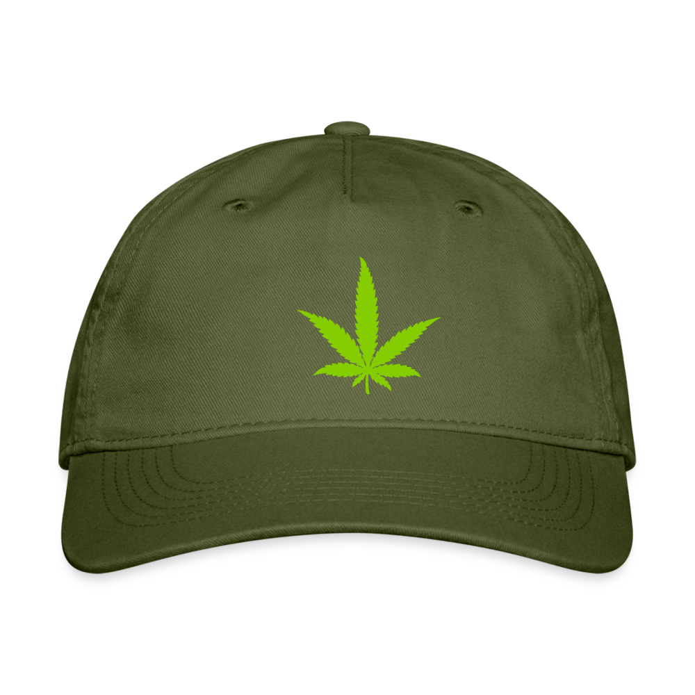 SIE CAPS "WEED" Organic Baseball Cap - olive green