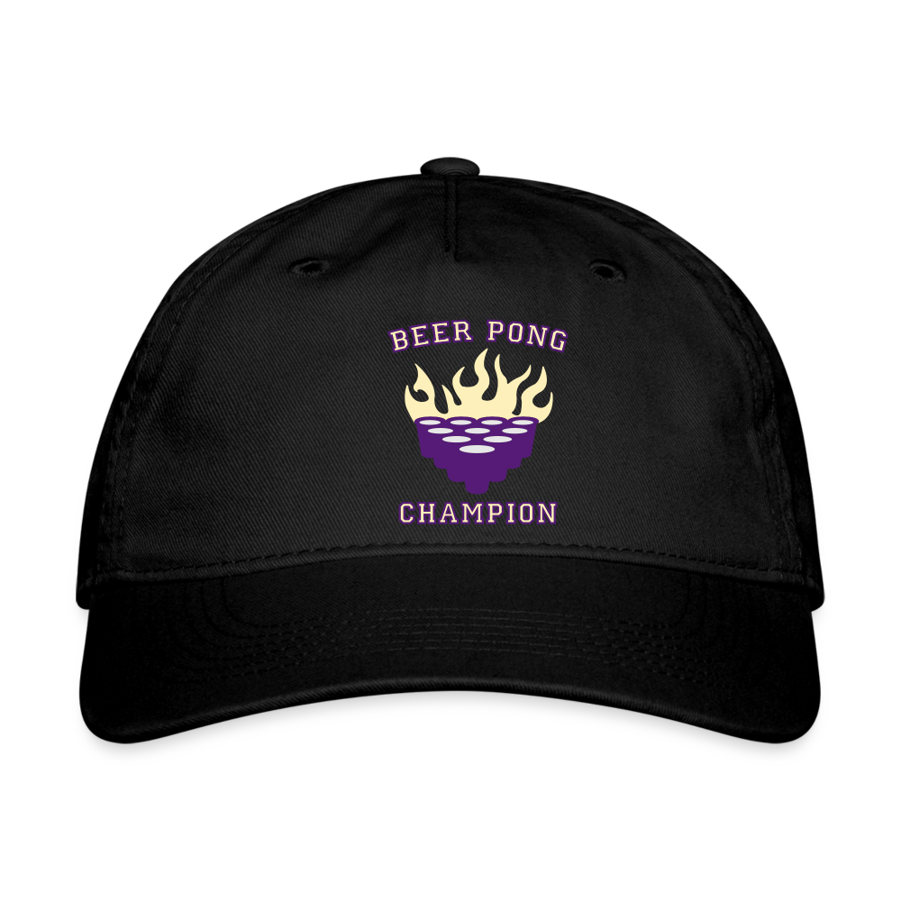 SIE CAPS "BEER PONG CHAMP" Organic Baseball Cap - black