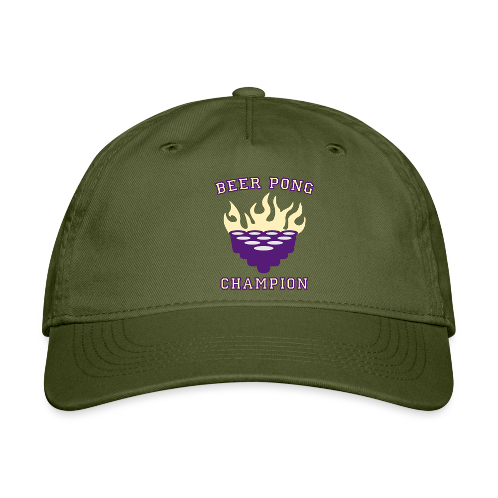 SIE CAPS "BEER PONG CHAMP" Organic Baseball Cap - olive green