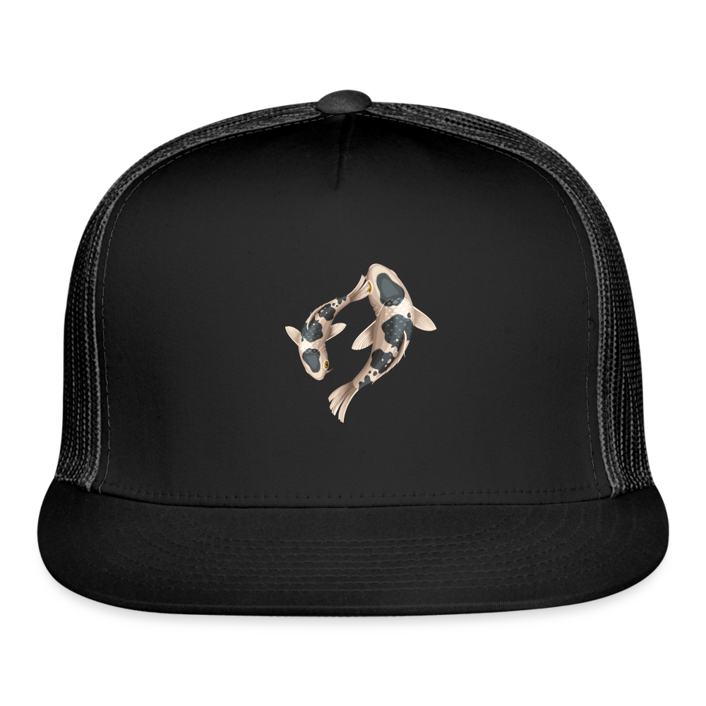 SIE CAPS "CAMO FISH" 2 Vented Snapback Trucker Cap - black/black