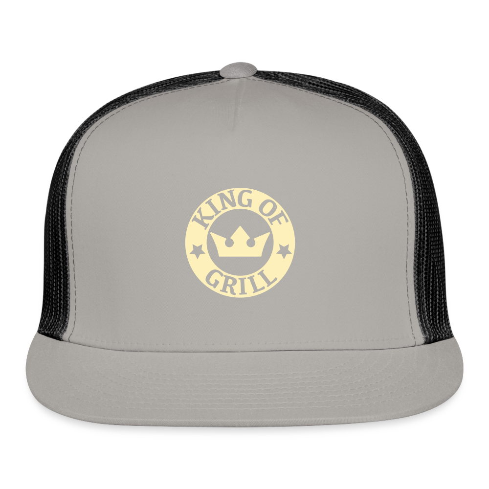 SIE CAPS "KING OF GRILL" Vented Camo Snapback Cap - gray/black