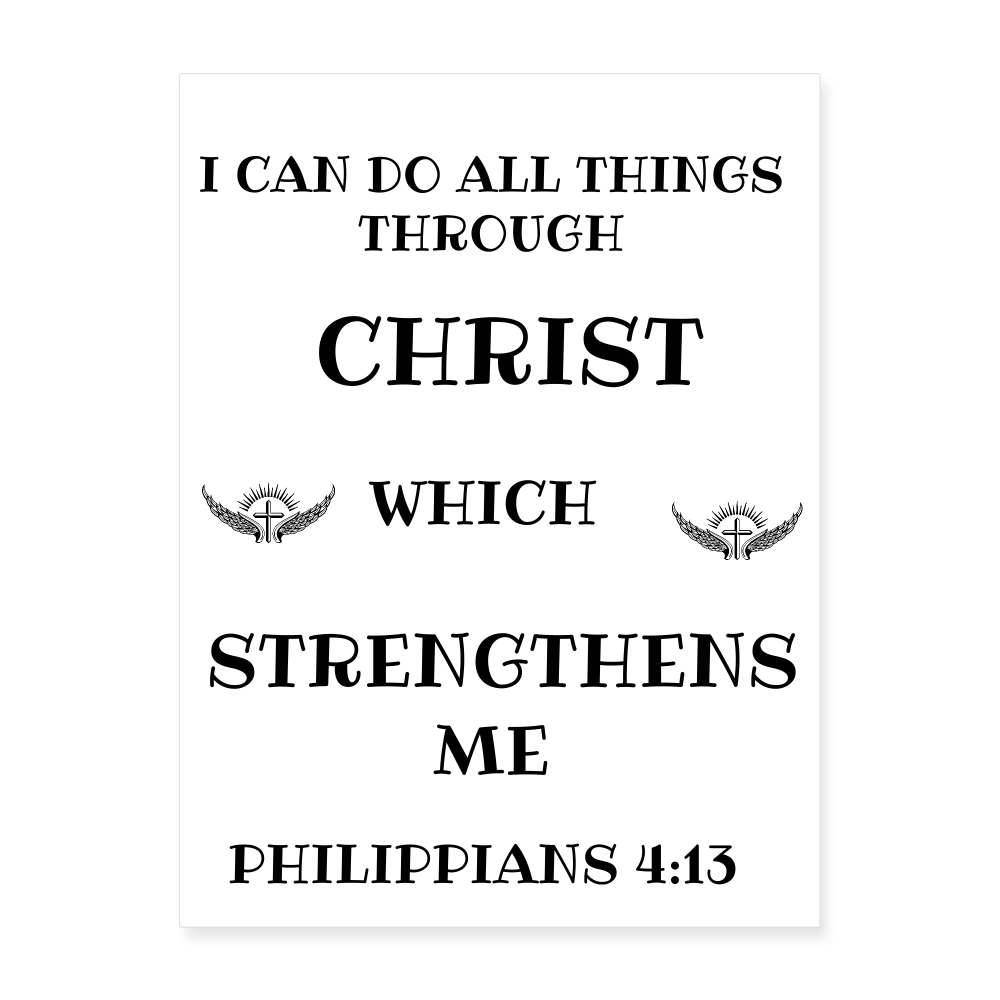 SIE CAPS PHILIPPIANS 4:13 Poster 18x24 Poster 18x24 - white